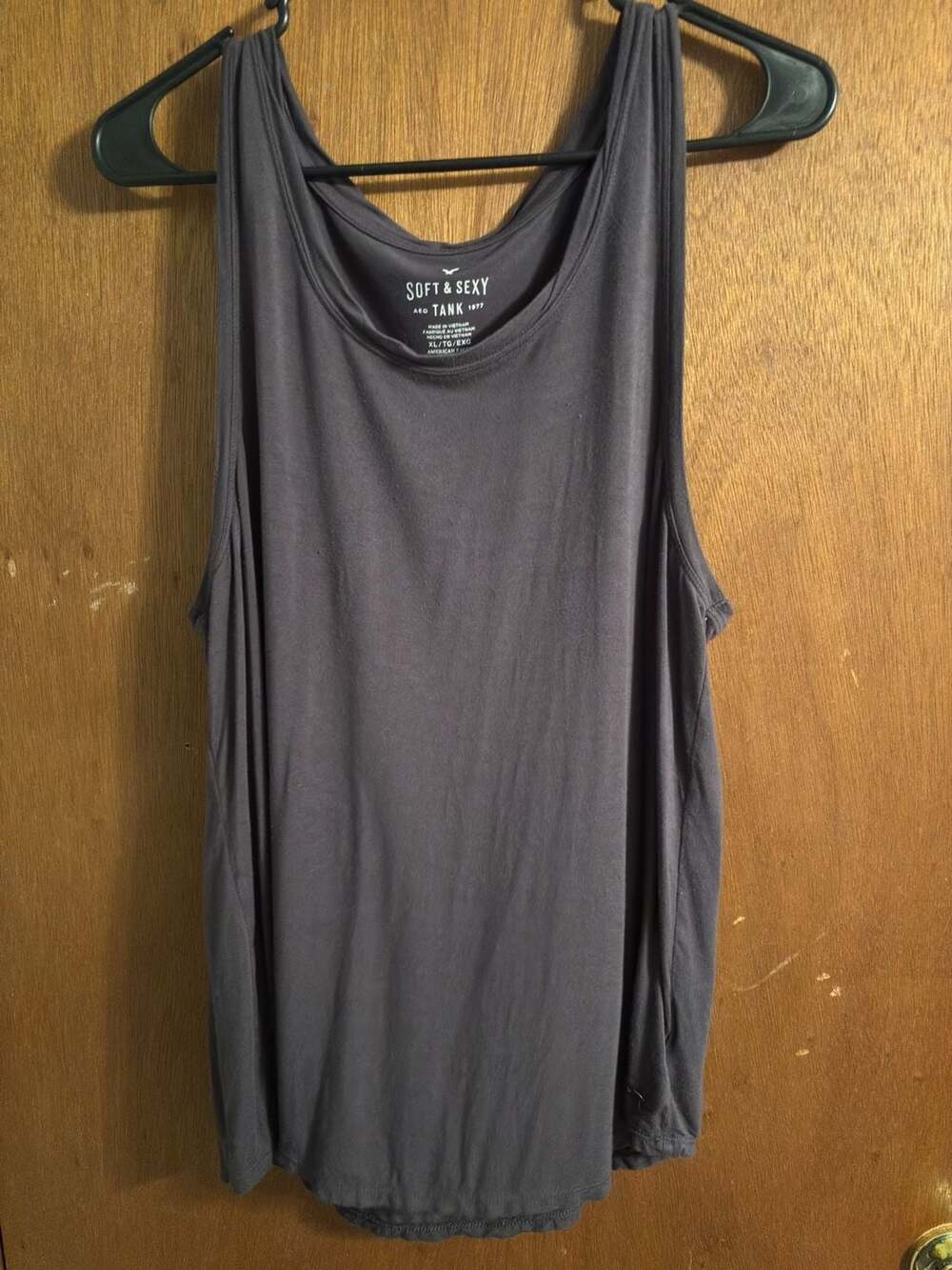 American Eagle Outfitters Soft & Sexy Tank Top Charcoal Grey XL